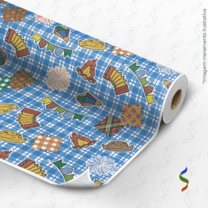 TNT Estampado 044 E - Junino Diversos Azul.