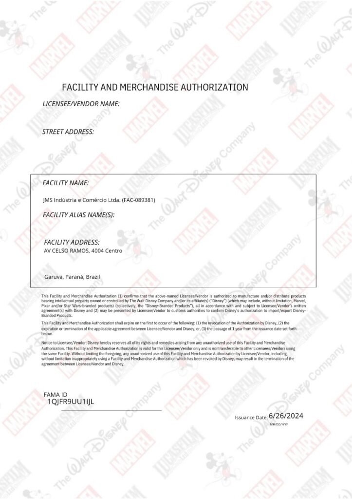 Imagem Certificado Disney