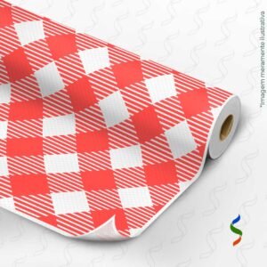 1244 A - Xadrezão Branco e vermelho