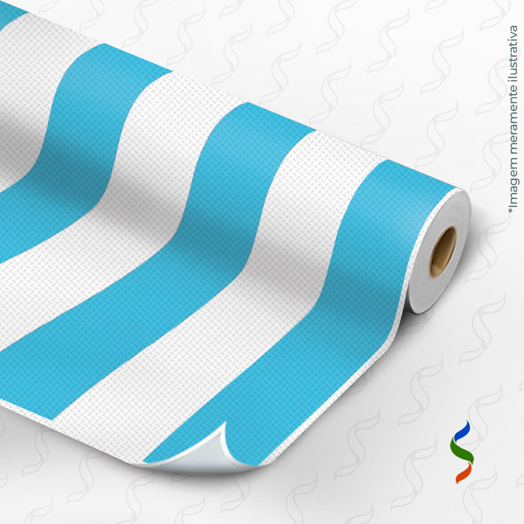 1014 J - Listra Branco e Azul Claro