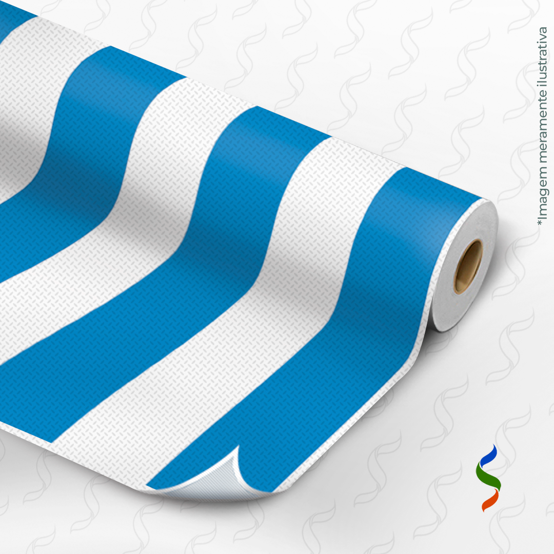 1014 F - Listra Branco e Azul