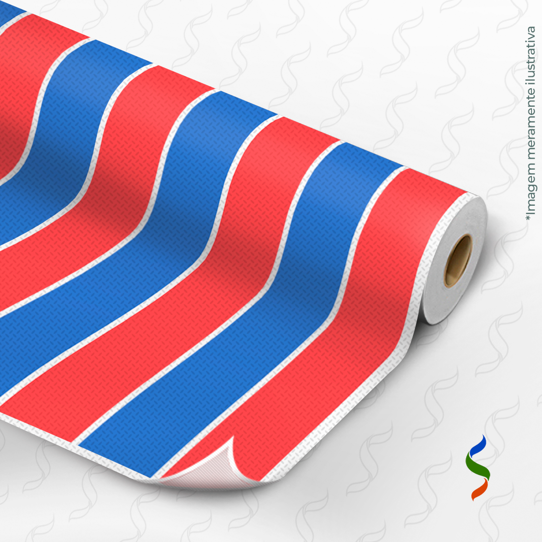 1015 F - Listra Branco Azul e Vermelho