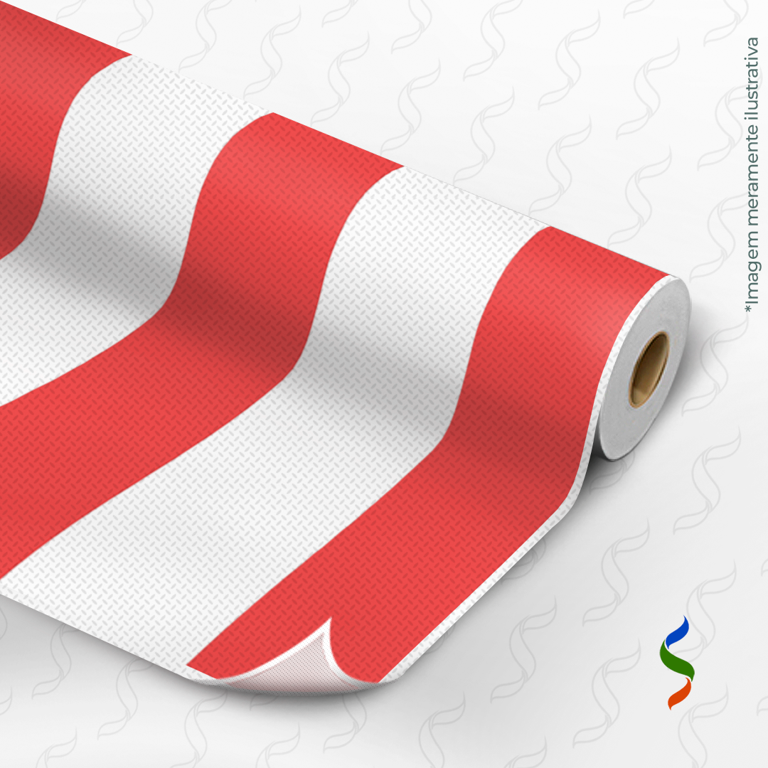 1014 H - Listra Branco e Vermelho