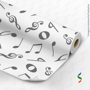 1007 A - Notas Musicais Branco e Preto