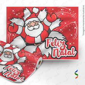 TNT Estampado Painel Feliz Natal