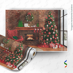 TNT Estampado Painel Sala de Natal