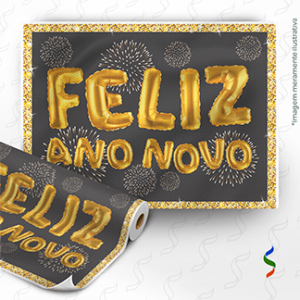 TNT Estampado Painel Feliz Ano Novo