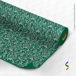 1067 D - Arabesco Verde Musgo e Prata