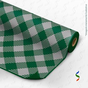 1244 E - Xadrezão Verde Musgo e Prata
