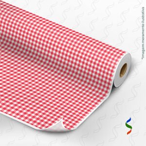 1266 F - Xadrezinho Branco e vermelho