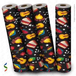 TNT Estampado Barrado Ícones Juninos