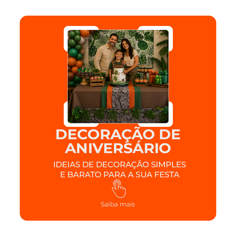 Decoração de aniversário simples.