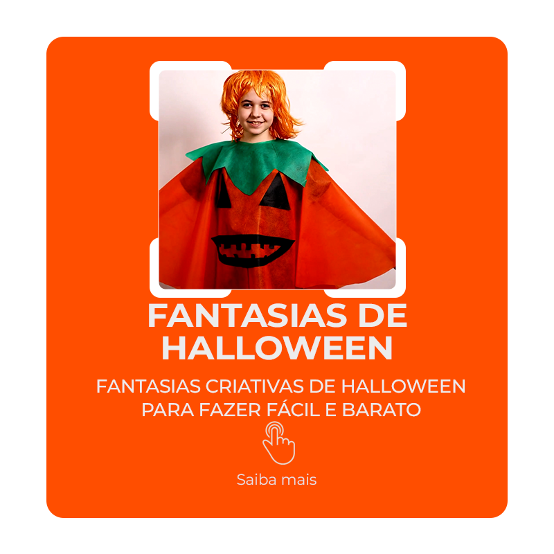 Fantasia criativa de Halloween fácil e barato.